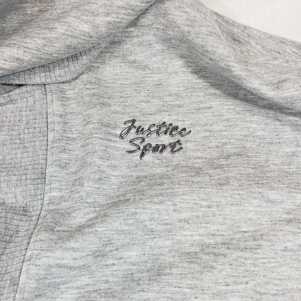 Justice‎ Sport Gray Hoodie Sweatshirt Pullover Activewear Girls XL (16/18)